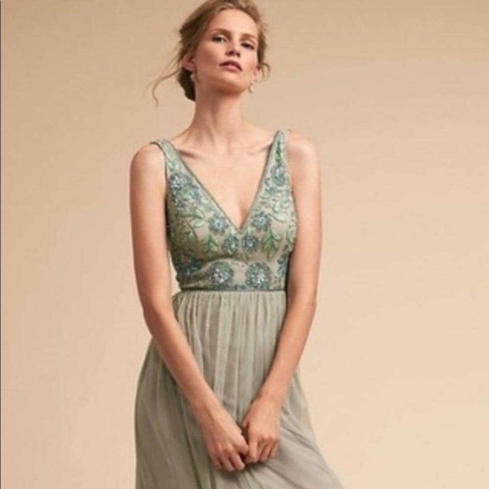 Adrianna Papell formal full length beaded gown
